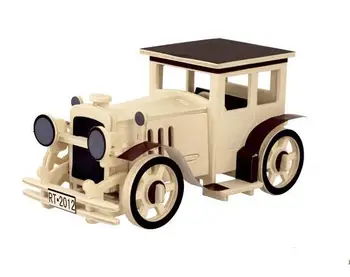Automobilių modelių Kūrimo Rinkiniai Senovinių Klasikinių Automobilių 3D Medinės Dėlionės, Žaislai Vaikams, Suaugusiems