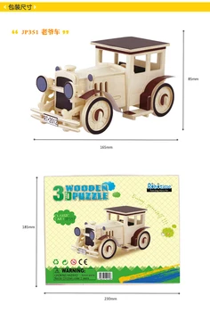 Automobilių modelių Kūrimo Rinkiniai Senovinių Klasikinių Automobilių 3D Medinės Dėlionės, Žaislai Vaikams, Suaugusiems