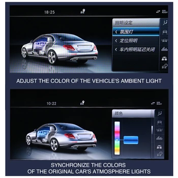Automobilių Tweeter su Aplinkos Šviesos Mercedes Benz W205 C Klasės 3/12/64 Spalvos durų pusėje Aukštų dažnių Garsiakalbių garso sistema su LED lempos