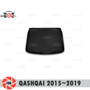 Bagažo skyriaus kilimėlis Nissan Qashqai~2019 bagažo skyriaus grindų kilimėlių ne slydimo poliuretano purvo apsaugos, vidaus reikalų kamieno automobilių stilius