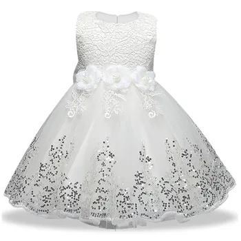 Balta Naujagimis Baby Girl Dress Drabužiai, Krikštynų, Vaikams, Suknelės Mergaitėms 1-asis Gimtadienis Baby Girl Šalis Princesė Dress vestidos