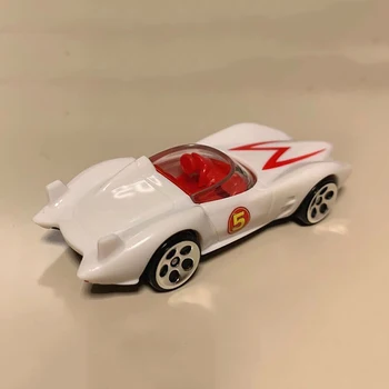 Balta Spalva 1/64 Masto Metalo Lydinio Diecast mach 5 Racing Automobilių Sporto Van Modelis Žaislas, skirtas Kolekcijas Dovanos Vaikams