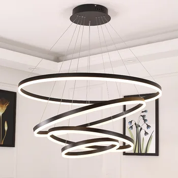 Baltas/Juodas pakabukas žiburiai diningroom miegamasis Protingo namo apšvietimas pakabos šviestuvas lamparas de techo colgante moderna