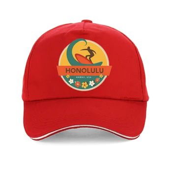 Banglenčių Honolulu, Havajuose, JAV Vėliavos spausdinimo Beisbolo kepuraitę vasaros lauko Paplūdimys surf skrybėlę Unisex reguliuojamas snapback skrybėlės kaulų