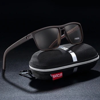 BARCUR Dizaino Ultralight TR90 Akiniai nuo saulės Vyrams Poliarizuota Vairavimo Saulės akiniai Vyrų Lauko