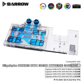 Barrow LRC2.0 visišką GPU Vandens Blokas Gigabyte AORUS 3090 Aurora BS-GIX3090-PA