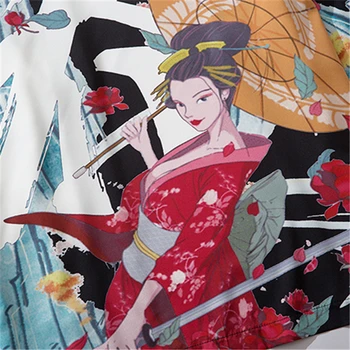 Bebovizi Japonų Anime Kimono Vyrų Marškinėliai Cardigan Palaidinė Yukata Vyrų Haori Obi Samurajų Apranga Vyrų Tradicija Megztinis Drabužiai