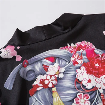 Bebovizi Moterų Japonų Anime Kimono Tradicinis Megztinis Vyrams Harajuku Streetwear Vyšnių Žiedų Kostiumas Yukata Vyrų Haori Obi