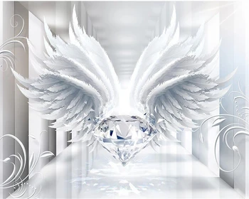 Beibehang Užsakymą tapetai 3d erdvėje diamond sparnus, europietiško modelio, TV foną, svetainė, miegamasis freskomis 3d tapetai