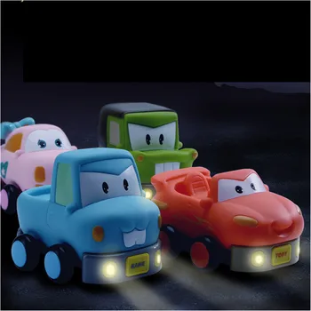 Beiens RC Automobilių Elektros Belaidžio Kontrolės Animacinių filmų Mini Automobilių 4WD Radijo Nuotolinio Valdymo Automobilis su LED Šviesos Muzika Žaislai Vaikams