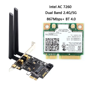 Belaidė Mini PCI-E Tinklo Kortelę, Desktop PCI-E Adapterį Konverteris 7260HMW 3160HMW BCM94352HMB 