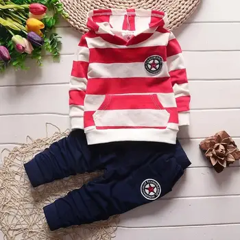 BibiCola kūdikių berniukų drabužiai rudens tracksuit kūdikių drabužiai hoodies, t-marškinėliai+kelnės komplektus medvilnės krapinėjimas bebe sporto drabužiai kostiumas