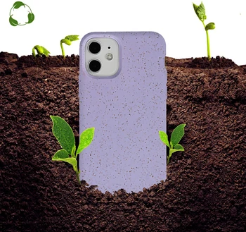 Biologiškai suyrančios ekologinio draugiškas Virvelę atveju iPhone, 11 Pro Xs Max XR X 6 7 8 Plius Karoliai telefono dėklas Su Dirželiu Virvė