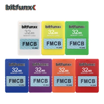 Bitfunx Vaizdo Žaidimo Kortelės Free Mcboot FMCB Atminties Kortelė PS2 Sony PLAYSTATION 2 Retro Žaidimų Konsolės iš Kelių Spalvų 32MB