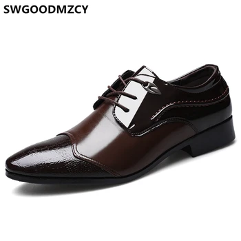 Biuro bateliai vyrai oficialus italų prekės ženklo elegantiškas batai, vyrams, Krokodilas, ruda suknelė Coiffeur prabangos dizaineris šalis, batai, vyrams, w