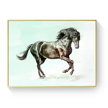 Black Horse Rašalo Kūrinys Derliaus Plakatas Spaudinių Naftos Tapyba Ant Drobės, Sienos Meno Freskomis Nuotraukas Kambarį Apdaila