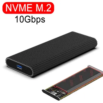 Blueendless NVME M. 2 SSD atveju usb Tipo c port USB 3.1 SSD talpyklos 10Gbps M. 2 NVME/NGFF SATA Kietąjį Diską Atveju HDD talpyklos