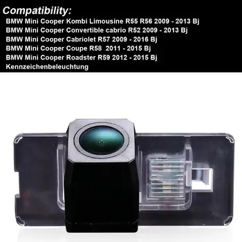 BMW Mini Cooper Kombinuotas Limuzinas r55 toksiškas gyvūnijai R56 Automobilių Atsargines automobilių Stovėjimo aikštelė Galinio vaizdo Kamera NTSC Apsaugos Sistemos Komplektas, skirtas GPS Navigacijos