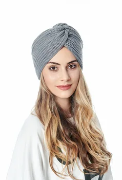 Bohemija Musulmonų Vidinis Hijab Kepurės Turbaną Kašmyras Cross Wrap Indijos Galvos Skrybėlę, Vilna, Mezgimo Hijab Variklio Dangčio Turbante Bžūp Nešioti