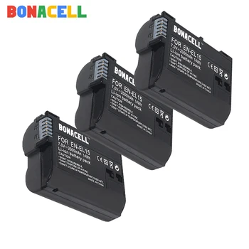 Bonacell 2.0 AH EN-EL15 ENEL15 LT EL15 Fotoaparato Baterija + Kroviklis, Skirtas 