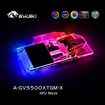 Bykski GPU Vandens Aušinimo Blokas Gigabyte RX5500XT ŽAIDIMŲ OC 8G, Kompiuterio Komponentų Šilumos Išsklaidymo, A-GV5500XTGM-X