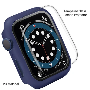 Byloje + diržu, apple watch 6 iwatch juosta 5 4 SE 44mm 40mm juostos atveju Grūdintas Stiklas Screen Protector ir Ultra Plonas apyrankė