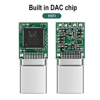 C tipo 3,5 mm HIFI VPK ausinių Stiprintuvas su USB, Ausinių Lizdas Audio Adapteris 32bit 384kHz Digital Dekoderis AUX Skaičiuoklė