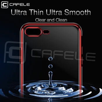 Cafele Prabanga Atveju iPhone 7 8 Plius Crystal Clear Minkštos TPU Case Cover 