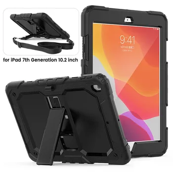 Case For iPad 10.2 2019 7 7 Gen A2200 A2197 Funda Tablet atsparus smūgiams Sunku Atveju Karinių Sunkiųjų Silikono Tvirtas Stovas Dangtis