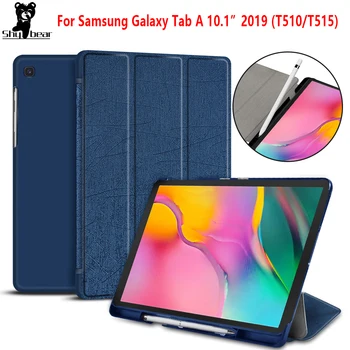 Case for Samsung Galaxy Tab 10.1 2019 SM-T510 SM-T515 su Rašikliu-Lizdo Apsauginis Dangtelis Atveju Tablet funda rubisafe screen protector