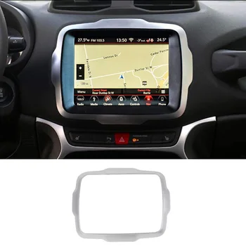 Centrinė Kontrolė Navigacijos GPS Dekoratyvinis Rėmelis Padengti Apdaila už Jeep Renegade 2018 2019 Interjero Priedai