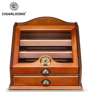 CIGARLOONG Cigarų Kedro Medienos Drėkina Lauke Humidoras Kabineto Didelės Talpos Tinka 100 Keturi Sluoksnis Cigarų Humidoras Medienos dėžė CLA-A0012