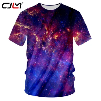 CJLM vyriški Visą Spausdinimo Galaxy Kosmoso 3D marškinėliai Vyras Hip-Hop Streetwear Marškinėliai Naujas Harajuku Homme Trumpas Rankovės O Kaklo Tee Marškinėliai