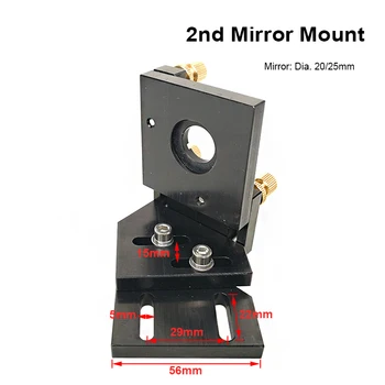 Co2 Lazeriu Antrojo Svarstymo Dia 20mm 25mm Mirror Mount Support Integruotas Laikiklis, skirtas Lazerinis Graviravimas, Pjovimas Gravieris Cutter