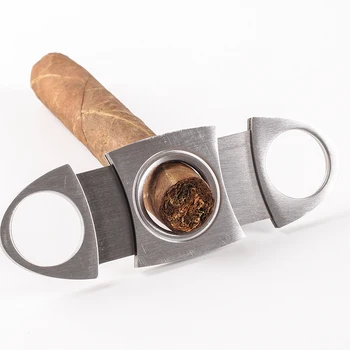 COHIBA Cigarų Pjovimo visiškai Naujas, Nerūdijančio Plieno Metalo Cigarų Pjovimo Giljotina Cigaro Žirklės Dovana Nešiojamų Rūkymo Reikmenys
