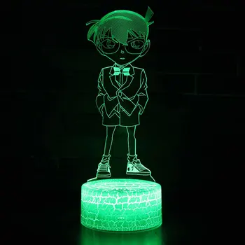 Conan tema 3D LED Lempos naktį šviesos 7 Spalvų Keitimas Palieskite Nuotaika Lempos Kalėdinių Dropshippping