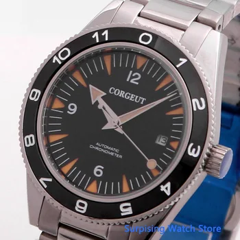 Corgeut 41mm Mechaninė Automatinė Mens Watch Prabangos Prekės Karinės 007 Laikrodis Šviesos Vandeniui Naras Vyrų Laikrodis
