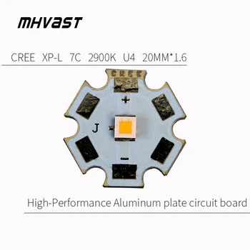 CREE XP-L HI LED 10W Balta/ Neutrali Balta /Geltona High Power LED Spinduolis su 16mm 20mm aliuminio PCB, 