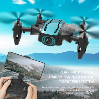 CS02 RC Mini Drone 4K HD Kamera aerofotografija WIFI FPV Aukštis Paspaudę Sulankstomas Kietas Atrodo Patvarus Quadcopter Žaislai Dovana