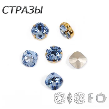 CTPA3bI Light Sapphire Siūti iš Krištolo ir Stiklo Diamante Cirkonio Papuošalai Karoliukai 