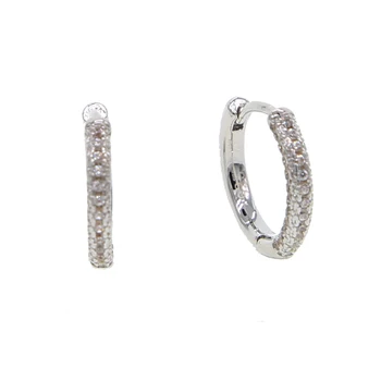 CZ mažas hoopas auskarai moterims, moterų papuošalai aukštos kokybės 925 sterlingas sidabro Asfaltuotas Kubinis cirkonis mini žiedai, 3 spalvos