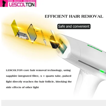 Daugiau lempos pasirinkti Lescolton VEIDO Epiliatorius Plaukų Šalinimo lazeriu t009 Mašina Lazerio Nuolatinis Bikini Žoliapjovės Elektrinės depiladora lazeriu