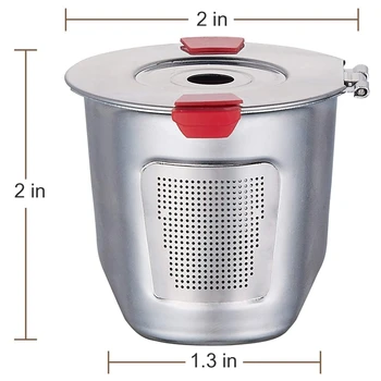 Daugkartinio naudojimo K Puodeliai Tinka Keurig Kavos virimo aparatas - Nerūdijantis Plienas K Taurė - Universalus Daugkartiniai K Taurės Filtras Be BPA