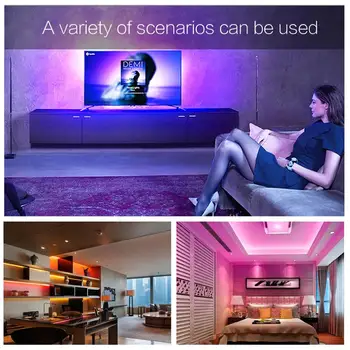 DC 5V USB LED RGB Juostos lempos RGB Knyga Lemputės, TV Foną, Dekoro Apšvietimo Juostelės stalo dekoro juosta Stygos 5M 10M, 15M