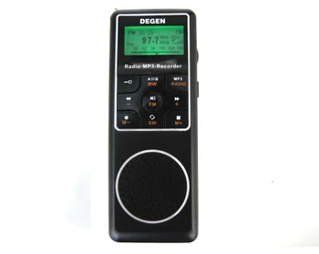 Degen DE1127 4GB MP3 Grotuvas ir Diktofonas su FM Stereo Degen Skaitmeninis radijo imtuvas MW, SW ESU Trumpųjų Radijo