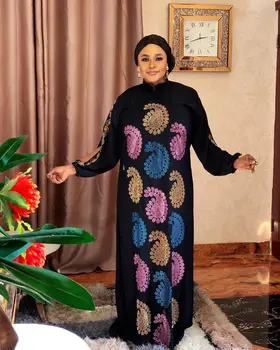 Deimantų Afrikos Suknelės Moterims Juodosios Afrikos Musulmonų Drabužiai Ilga Suknelė Aukštos Kokybės Mados Afrikos Maxi Dress Lady