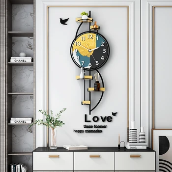 Dekoratyviniai Su Saugojimo Dėklas Swingable Didelis Sieninis Laikrodis Modernus Dizainas Kambarį Namuose Tuščią Apdaila, Sienų Dekoras Sienos Žiūrėti