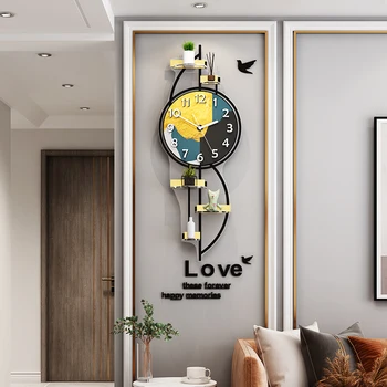 Dekoratyviniai Su Saugojimo Dėklas Swingable Didelis Sieninis Laikrodis Modernus Dizainas Kambarį Namuose Tuščią Apdaila, Sienų Dekoras Sienos Žiūrėti