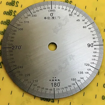 Diametras:90mm vidinės skylės:8mm, storis:2mm 360 laipsnių Nerūdijantis plienas dial apimties disko
