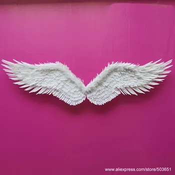 Didelė pasakų angelas sparnų Kūrybos namų sienų apdailai plunksnų sparnus Modeliai pėsčiomis rodyti gerą rekvizitai